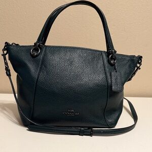 Coach Deep Green Leather Satchel